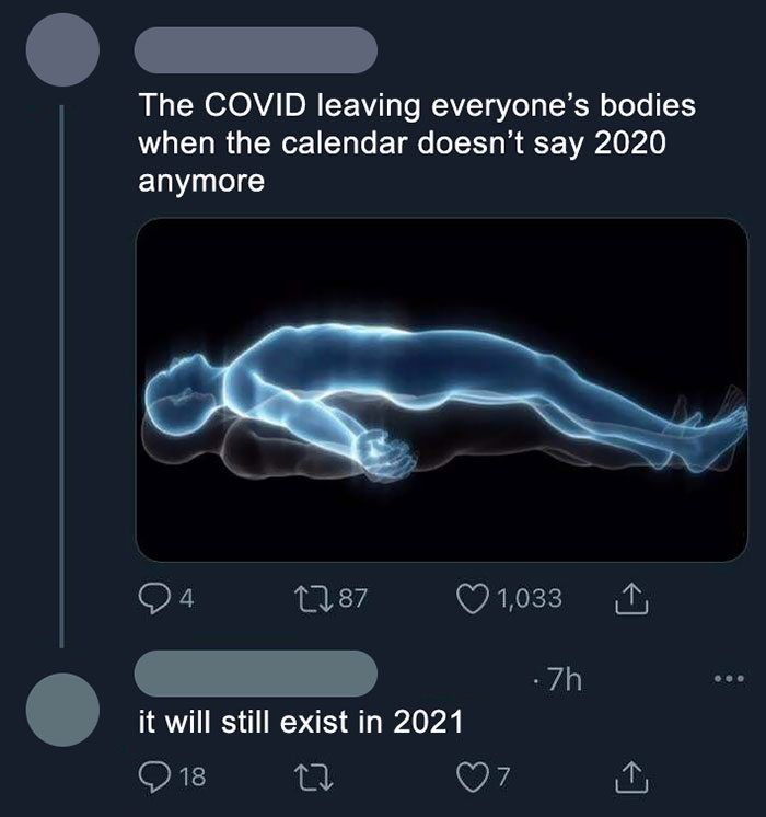 Wdym 2021 Won’t Make Covid Go Poof?