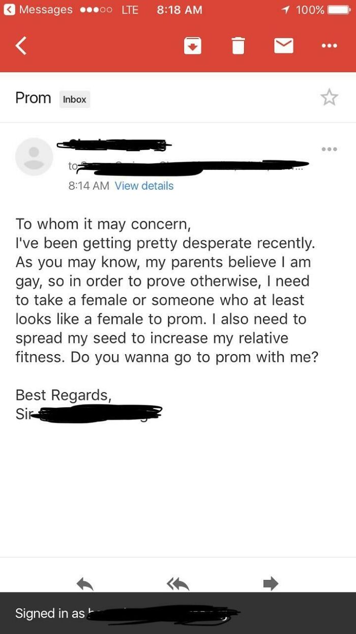 My Girlfriend And Many Of Her Classmates Recieved This Desperate Email....