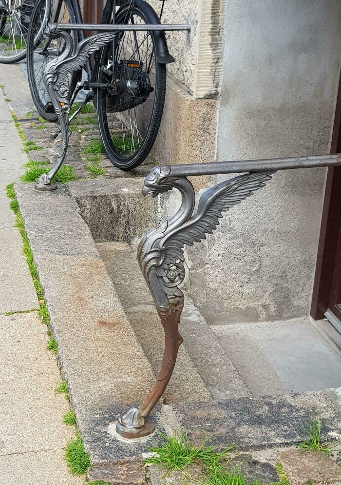 These Old Ornate Handrails On An Othrewise Nondescript Copenhagen Building