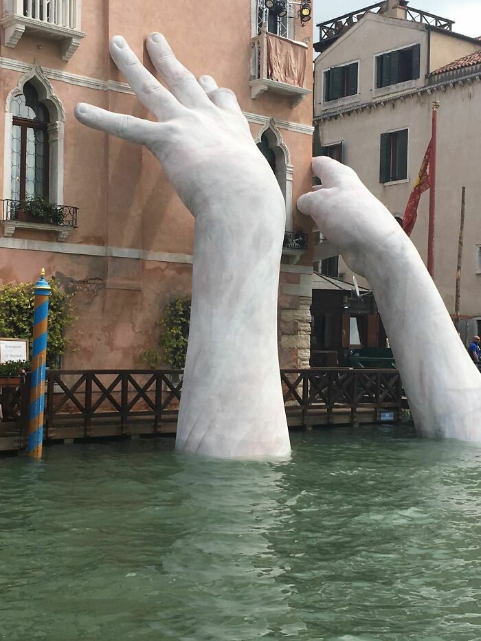 Venice Canal Giant Hands