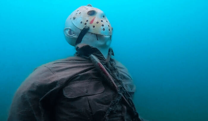 In 2013, A Statue Of Jason Vorhees Of Friday The 13th Was Built And Installed Underwater In Crosby, Minnesota. It's Inspired By The Events That Transpired In Friday The 13th Part Vi: Jason Lives, When Jason Is Defeated By Being Chained To The Bottom Of The Crystal Lake