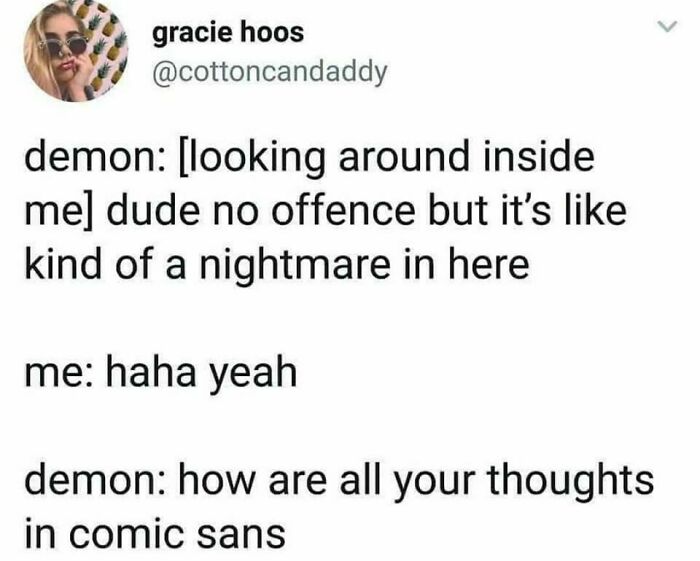 How Are All Your Thoughts In Comic Sans