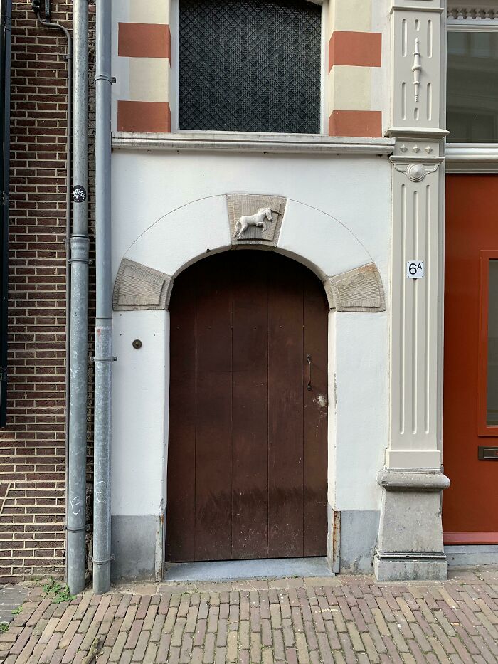 Door Arch With A Unicorn Instead Of A Horse, Utrecht, The Netherlands