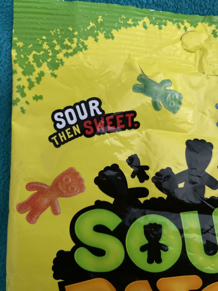 Sour Patch Kids Packaging Has A Green Border Made Entirely Of Tiny Sour Patch Kids!