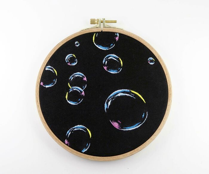 Hand Embroidered Bubbles