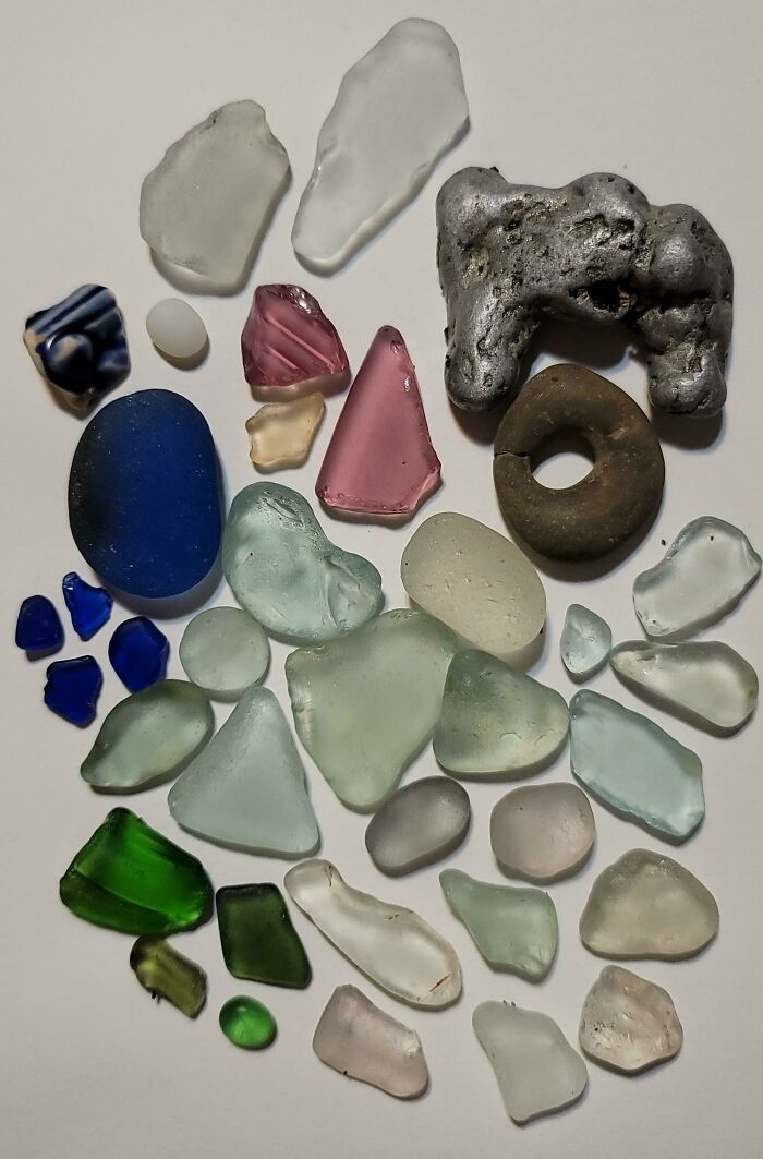 I Present Today's Seaglass Findings From A Stormy Day In The Cove. Cape Breton Island, NS, Canada