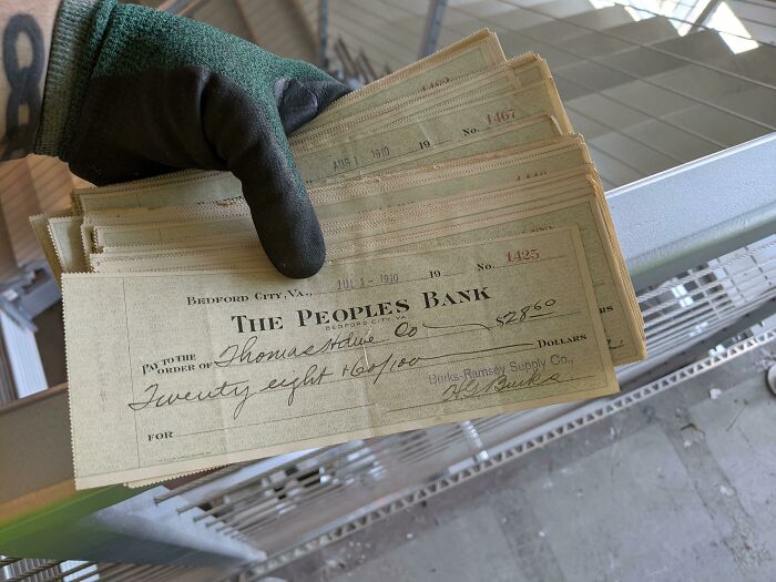 While Renovating An Office In DC, I Found A Stack Of Uncashed Checks Dated July-August 1910
