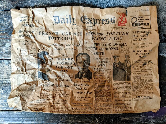 I Found An Old Newspaper From 1934 Under The Floorboards Of My London House
