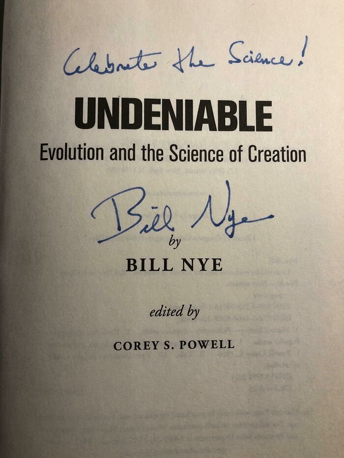 I Found A Book Autographed By Bill Nye At The Thrift Store