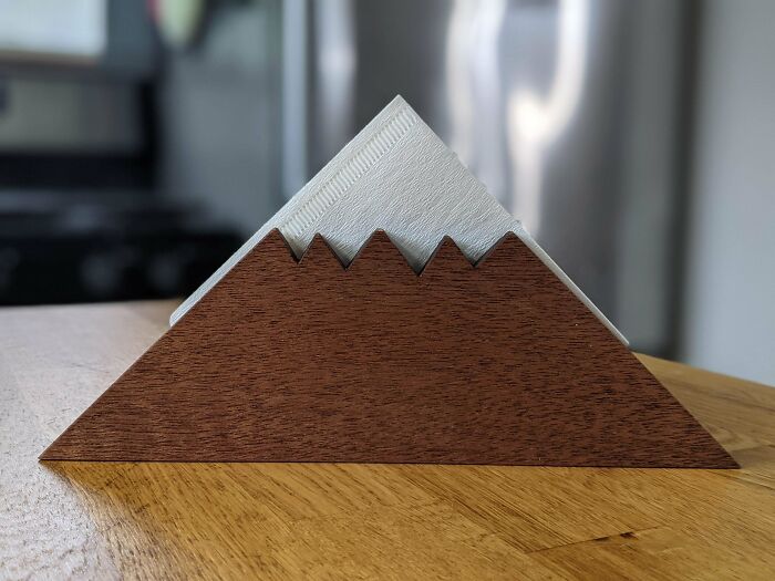 I Made A Snowy Peak Mountain Holder/Stand For My V60 (Coffee) Filters. Meranti Wood And Danish Oil. Only Cost About $15 For Wood, (And $1500 For Tools). Wife Loves It