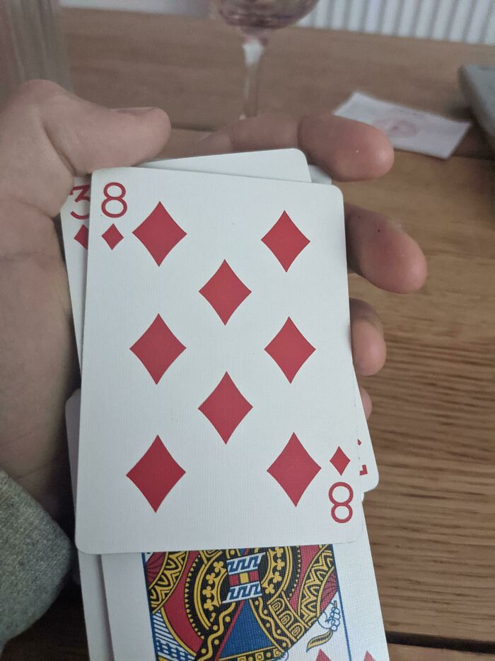 There's An 8 In The Negative Space On The 8 Of Diamonds