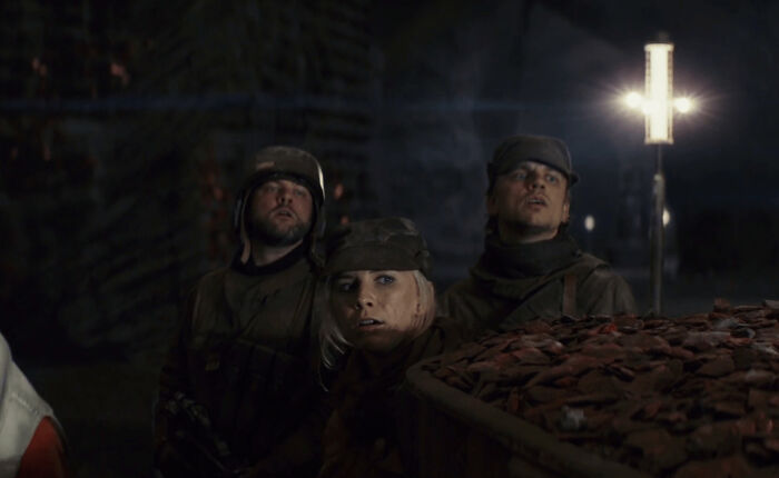 In Star Wars: The Last Jedi (2017), These Rebel Soldiers Are Played By Mark Hamill's Children. From Left To Right; Nathan Hamill, Chelsea Hamill, And Griffin Hamill