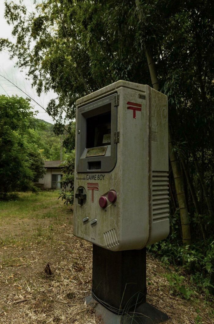 Game Boy-Shaped Mailbox In The Remote Mountain Area Of Shikoku, Japan