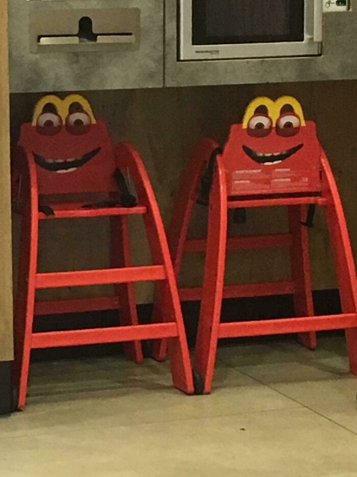These Kids Chairs At A Belgian Mcdonalds