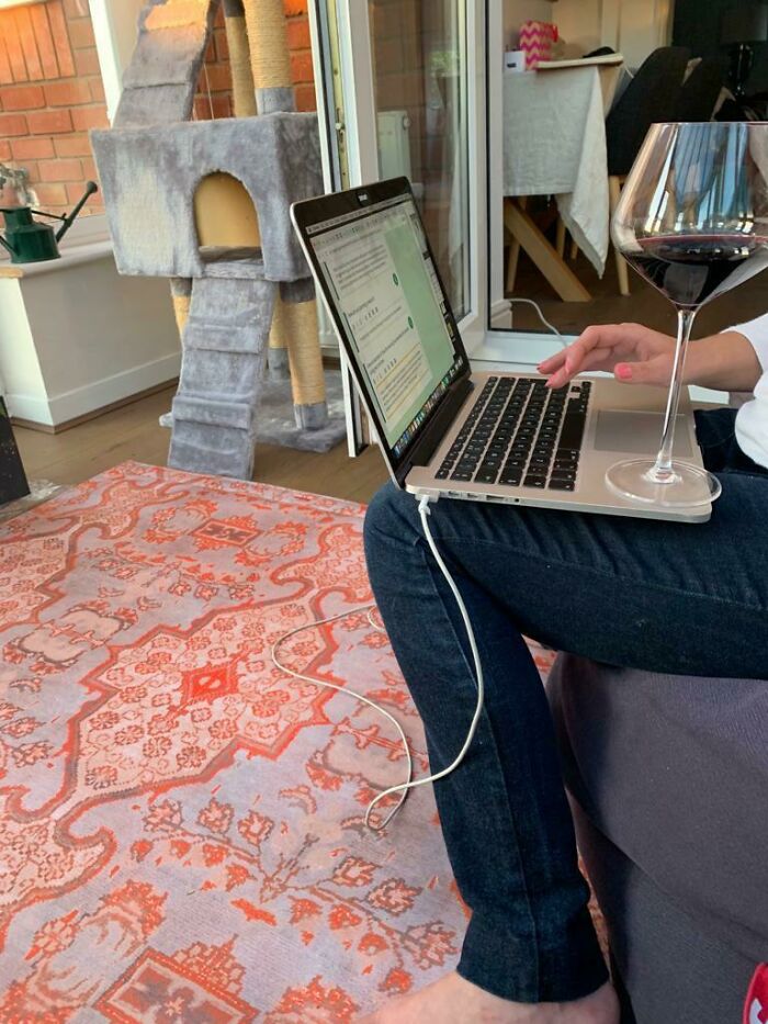 The Way My Wife Positions Her Drink On The Laptop