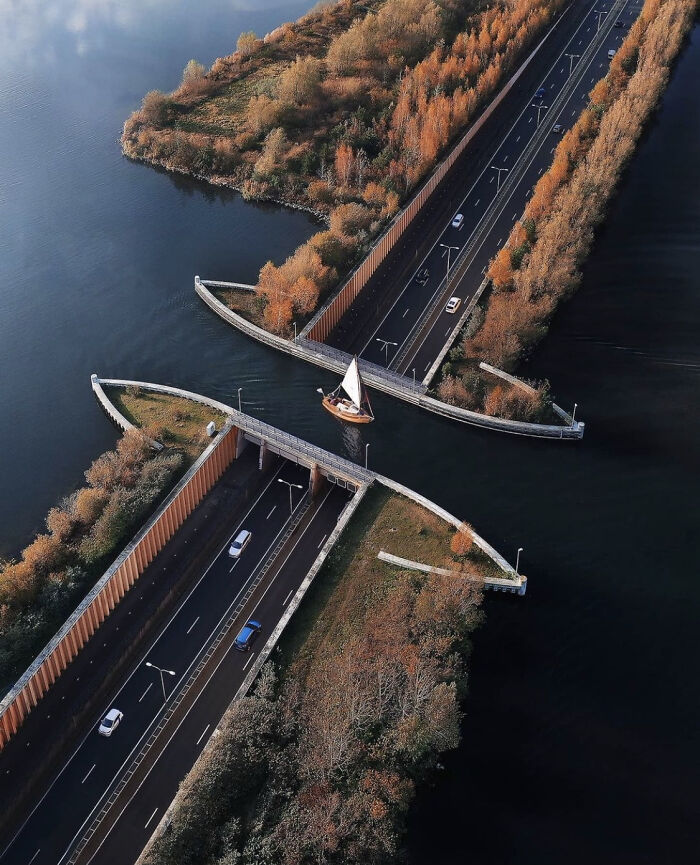 Aqueduct Veluwemeer, Netherlands
