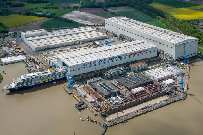 Meyer Werft Shipyard, Papenburg, Germany. Home To The World's Largest Roofed Drydock