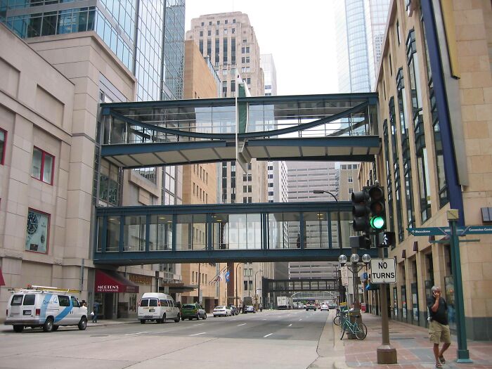 The Minneapolis Skyway System Is The Largest In The World Covering Over 69 City Blocks (11 Miles) Which Allows You To Live, Work, Shop, Dine, Bar Hop, Attend Sporting Events & Concerts Year Round; You Never Have To Go Outside, Unless You Want To