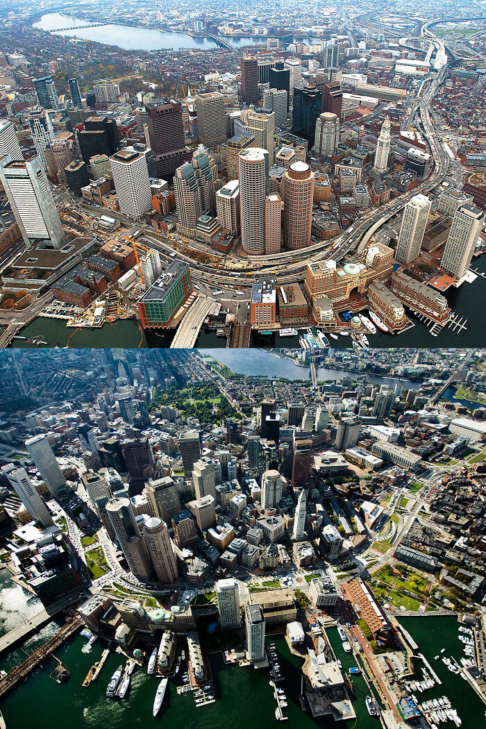 Boston Before And After The Big Dig