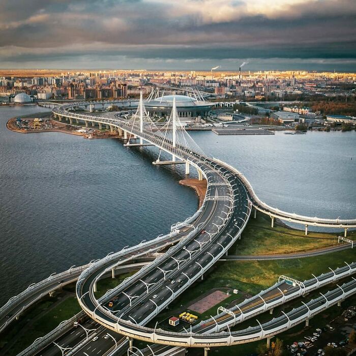 "Western High-Speed Diameter" Is An Intracity Toll Highway In St. Petersburg, Russia