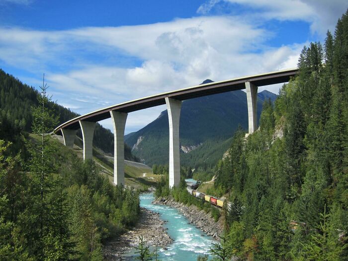 Park Bridge In The Kicking Horse Pass In British Columbia, Canada