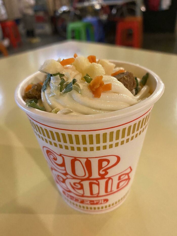 Cup Ramen Ice Cream I Got At The Cup Noodle Museum In Yokohama, Japan