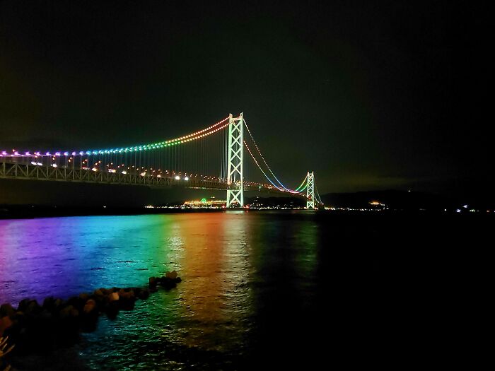 This Is The Longest Suspension Bridge In The World, Kobe, Japan. I've Been In Japan For 3 Weeks Now And This Is My Best Shot