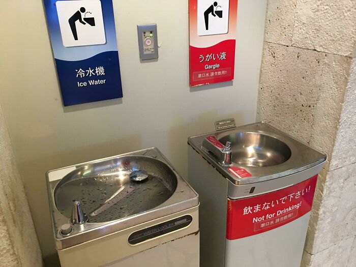 In Japan They Have Fountains For Drinking And Gargling 