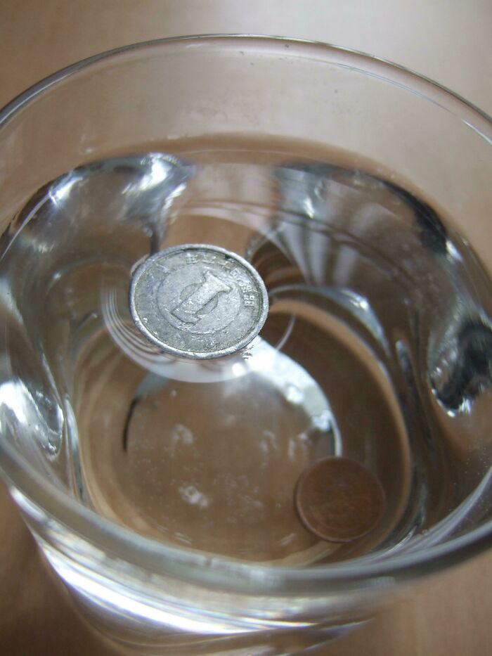 A Japanese 1 Yen Coin Can Float