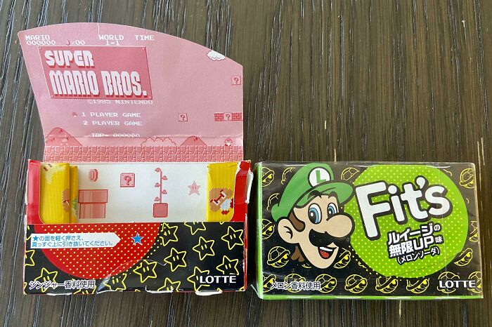 Mario And Luigi Gum From Japan. Look How Detailed The Inside Is