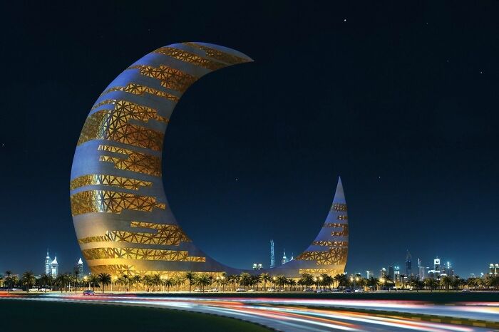 This Is The Proposed Crescent Moon Tower For Dubai