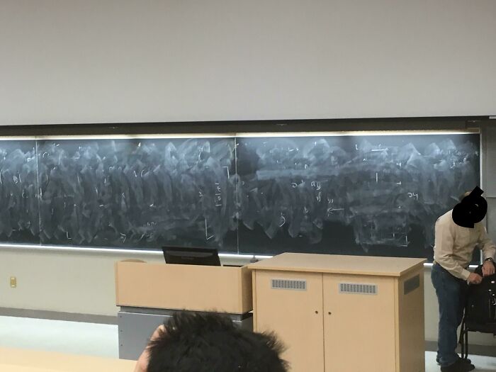 The Way This Professor Erases The Board