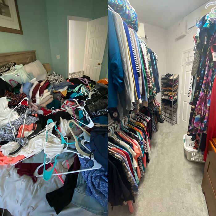 This Happened! Donated 3 Bags Of Clothes That Did Not “Bring Me Joy” And Ended Up With A Very Organized Closet!