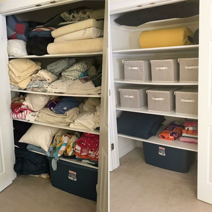 Linen Closet! Purged And Organized