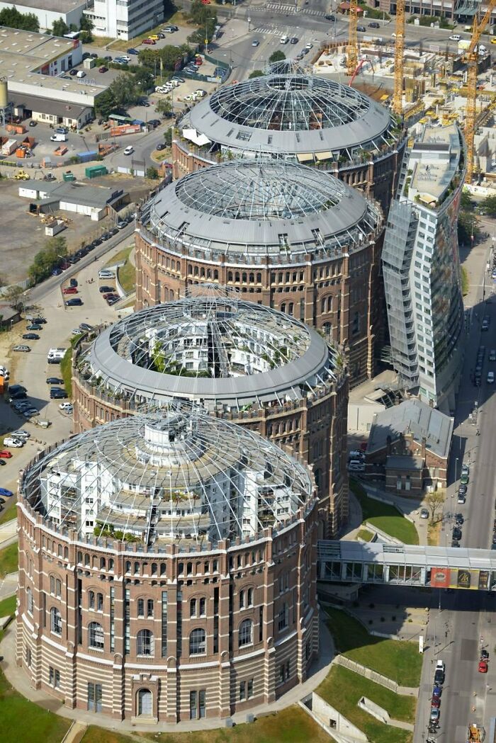 Vienna Gasometers: Gas Storage Tanks First Built In 1896 And Converted Into Mixed-Use Developments Between 1995 And 2001