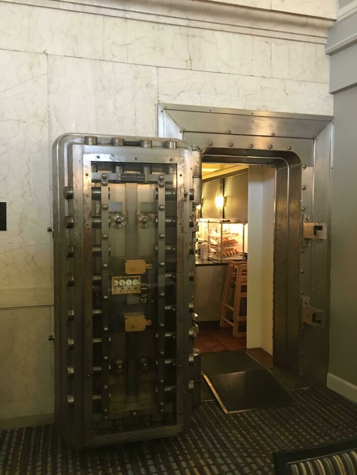 This Hotel's Breakfast Lounge Is Inside An Old Bank Vault