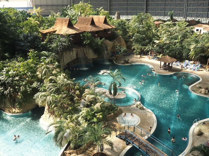 In Germany There Is Waterpark Called Tropical Islands. It's A Literal Tropical Island Built Inside An Old Blimp Hangar