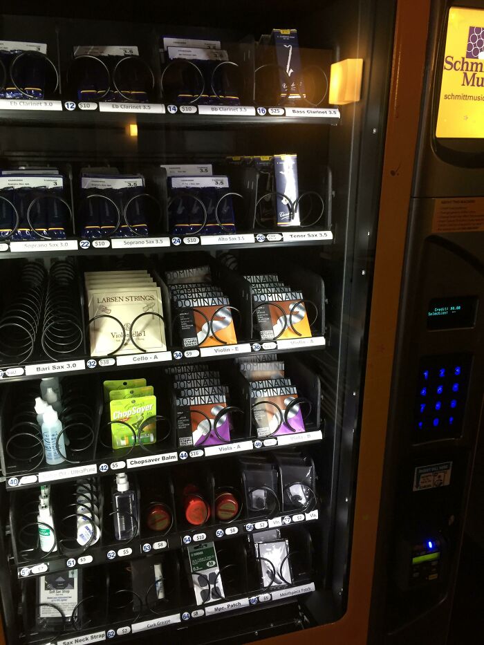 My College Has A Vending Machine For Violin Strings And Woodwind Reeds RSL Top 50 unusual vending solutions