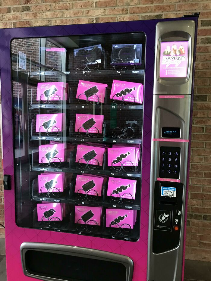 Vending Machine For Hair Extensions At The Mall