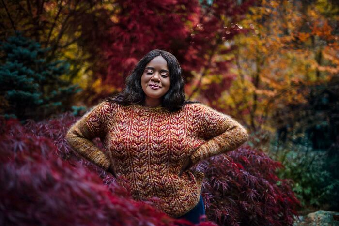 Broadleaf Sweater In The Stunning Maple Trees Of Vancouver, Bc