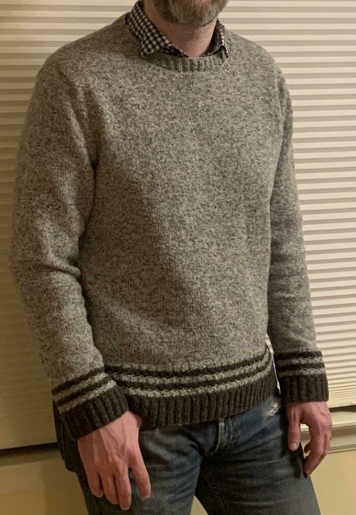 I’m A Guy Who Normally Knits Socks And Scarfs And Hats For My Family. I Finally Knit A Sweater For Myself