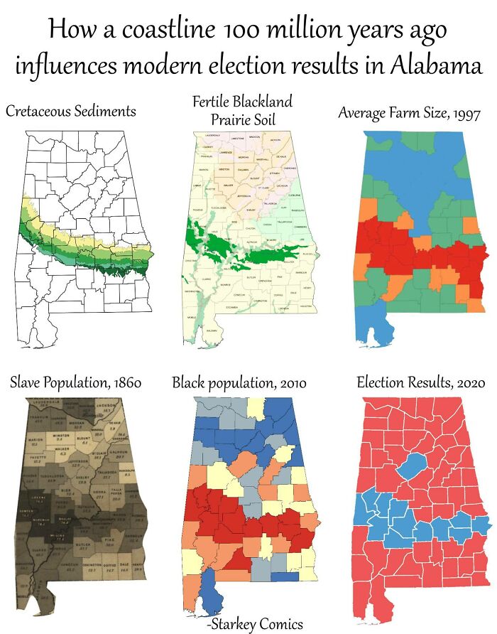 How A Coastline 100 Million Years Ago Influences Modern Election Results In Alabama