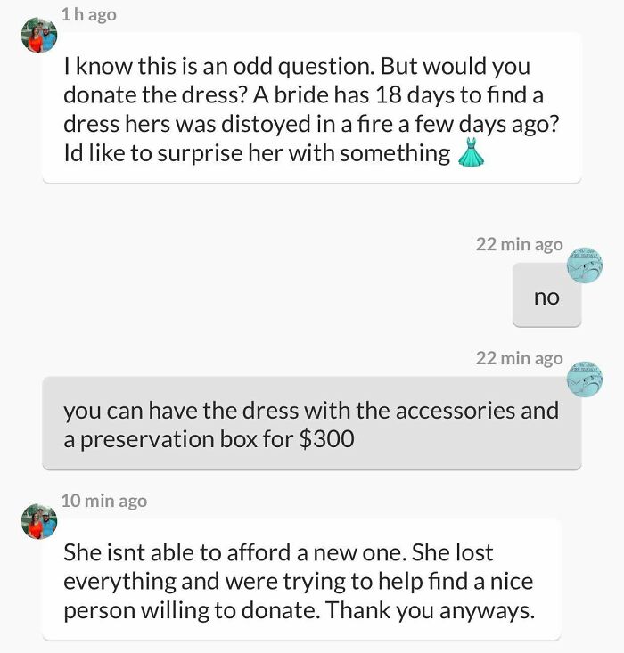 Sorry For Being So Rude And Ugly For Not Wanting To Donate A Brand New Wedding Dress To Someone I Don’t Know
