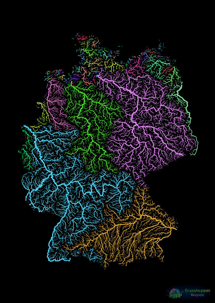 Map Of Germany's Watersheds