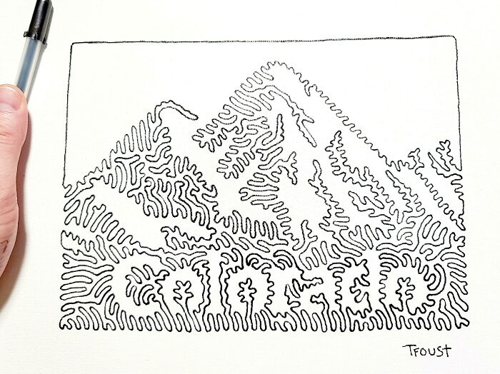 I Am Working On A Picture Book With Each State Drawn With One Line. I Finished My 7th State Last Night