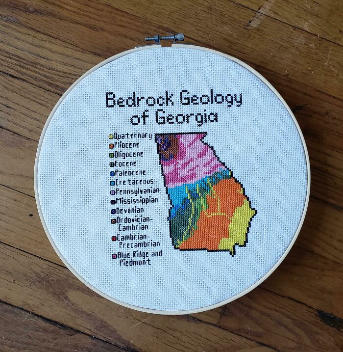 My Primary Map Stitching Project Has Been State Bedrock Geology Maps. Georgia Is The 17th State I've Finished!