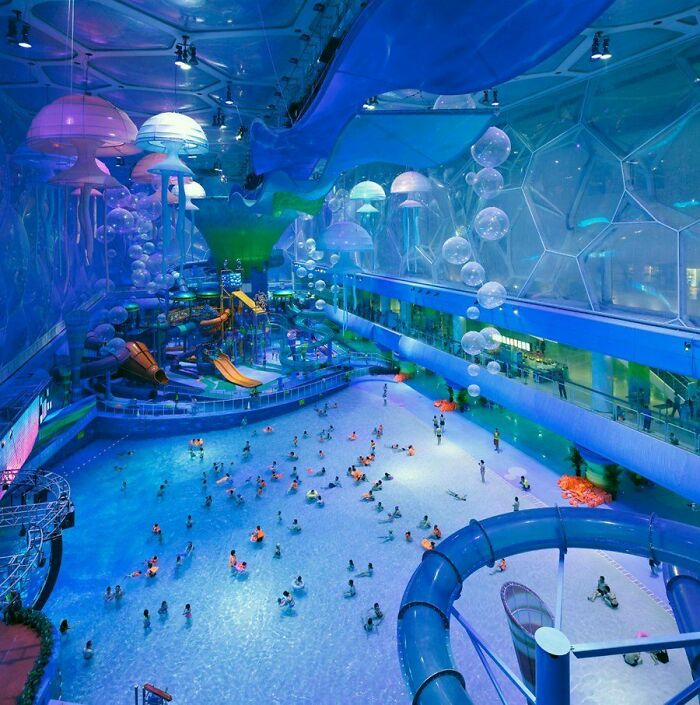 The Building Used For The Swimming Events At The 2008 Summer Olympics In Beijing Was Transformed Into This Dope-Looking Waterpark
