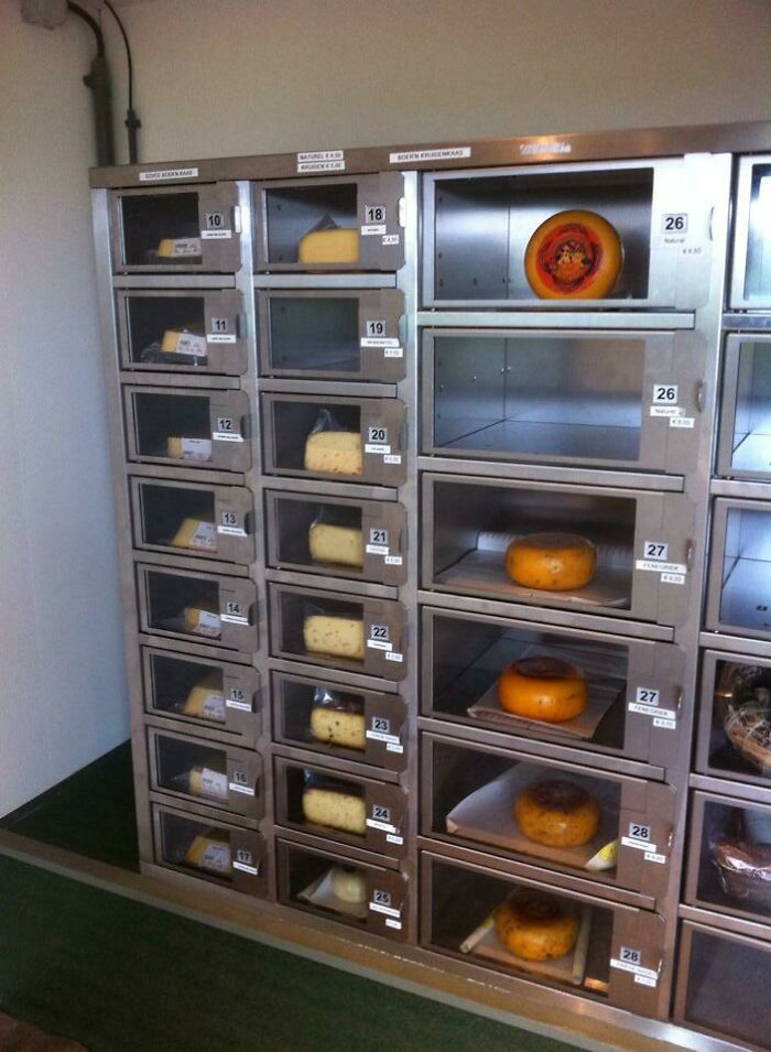 You Can Buy Cheese From A Vending 'Machine'/Wall When The Shop Is Closed At This Farm In The Netherlands