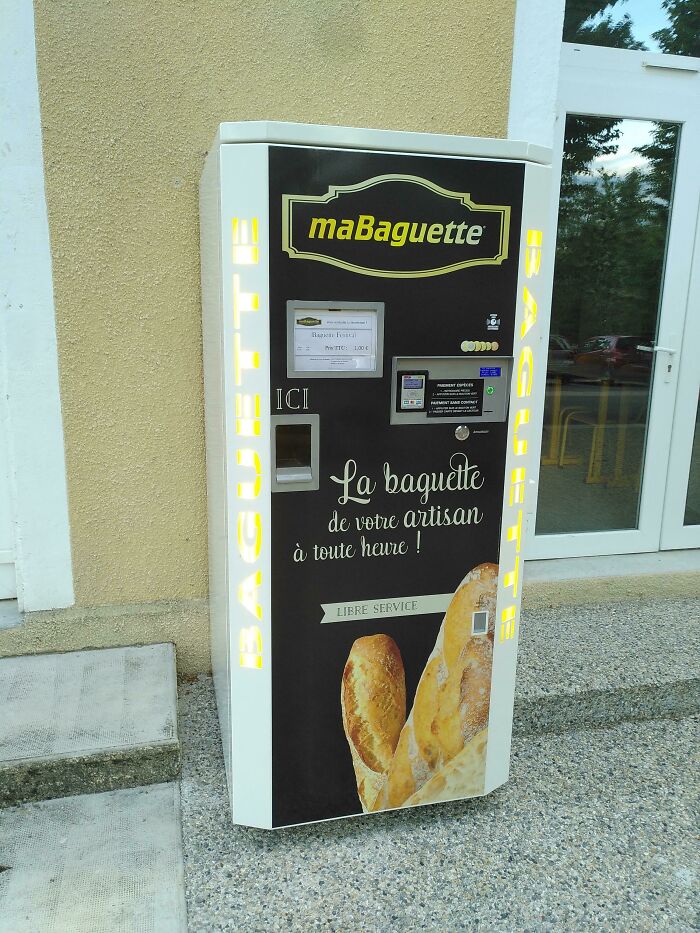 In France, To Reduce The Number Of Customers In Bakeries, We Now Have Baguette Vending Machines