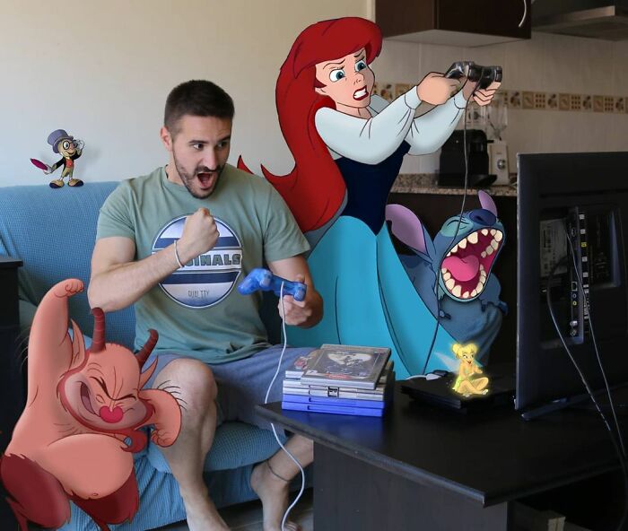 Guy Continues To Place Disney Characters Into His Photos And The Result Looks Like They're Having A Blast (30 New Pics)